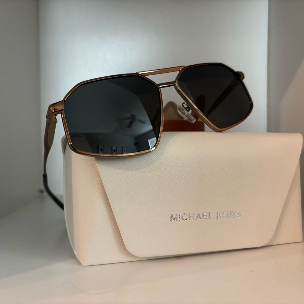 Michael Kors Gold and Black Sunglasses